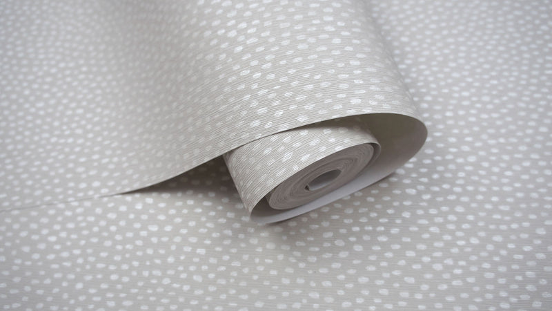 Pinto Spots Wallpaper - Grey