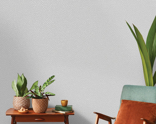 Pinto Spots Wallpaper - Grey Last Roll Left- Discontinuing
