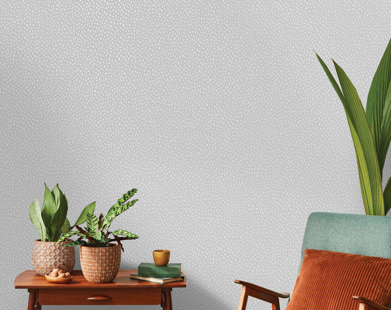 Pinto Spots Wallpaper - Grey