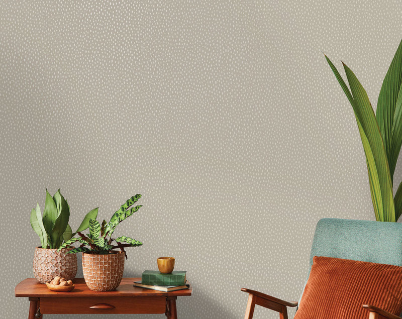 Pinto Spots Wallpaper - Beige