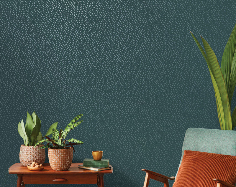 Pinto Spots Wallpaper - Teal