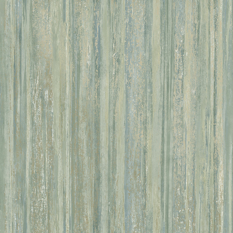 Lindora - Metallic Stripe Wallpaper - Duckegg - ARRIVING SEPTEMBER