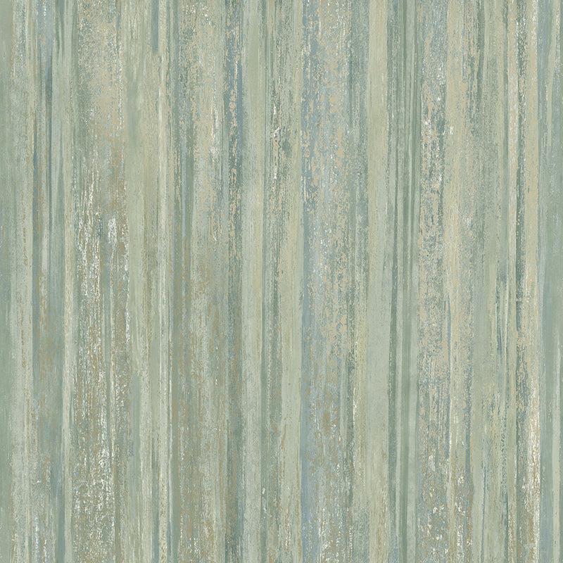 Lindora - metallic stripe Wallpaper - Duckegg