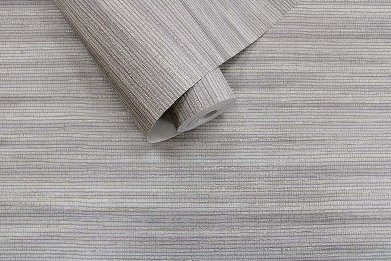 Vardo - Faux Grasscloth Wallpaper - Grey Discontinuing- Discontinuing