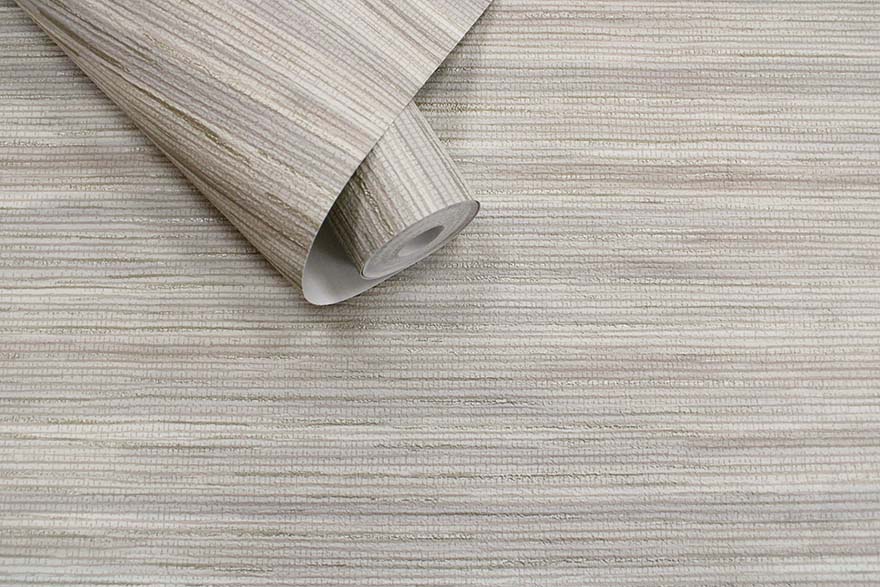Vardo - Faux Grasscloth Wallpaper - Taupe - Last 5 Rolls