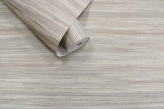 Vardo - Faux Grasscloth Wallpaper - Taupe - Last 5 Rolls