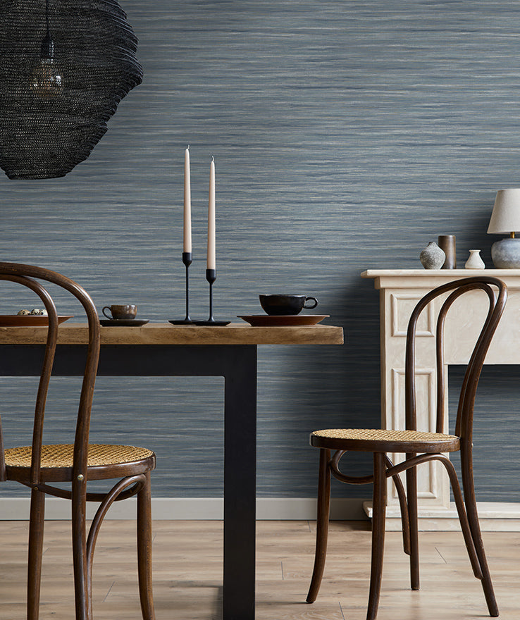 Vardo - Grasscloth Wallpaper - Navy - 19 rolls due in July 2026