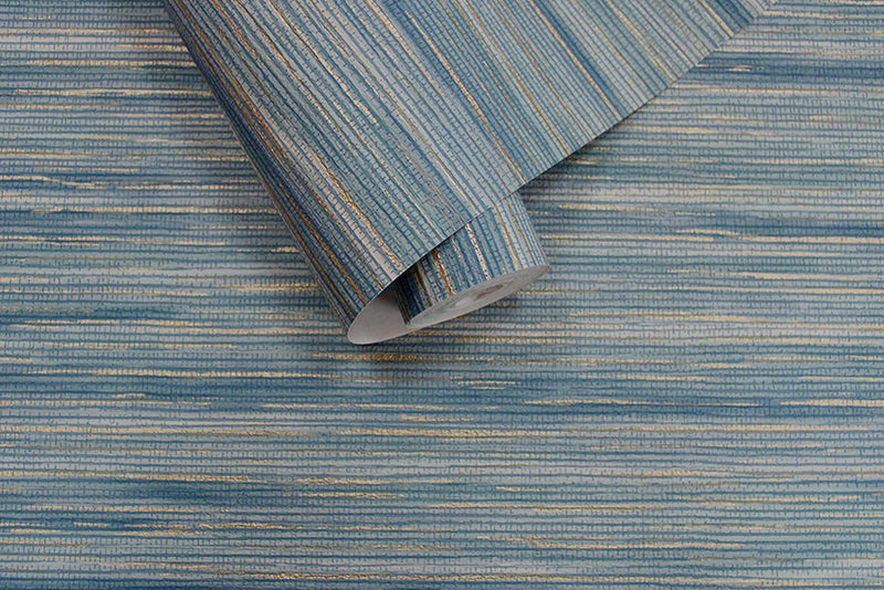 Vardo - faux Grasscloth Wallpaper - Navy