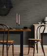 Vardo - Faux Grasscloth Wallpaper - Charcoal - Last 14 Rolls Due July