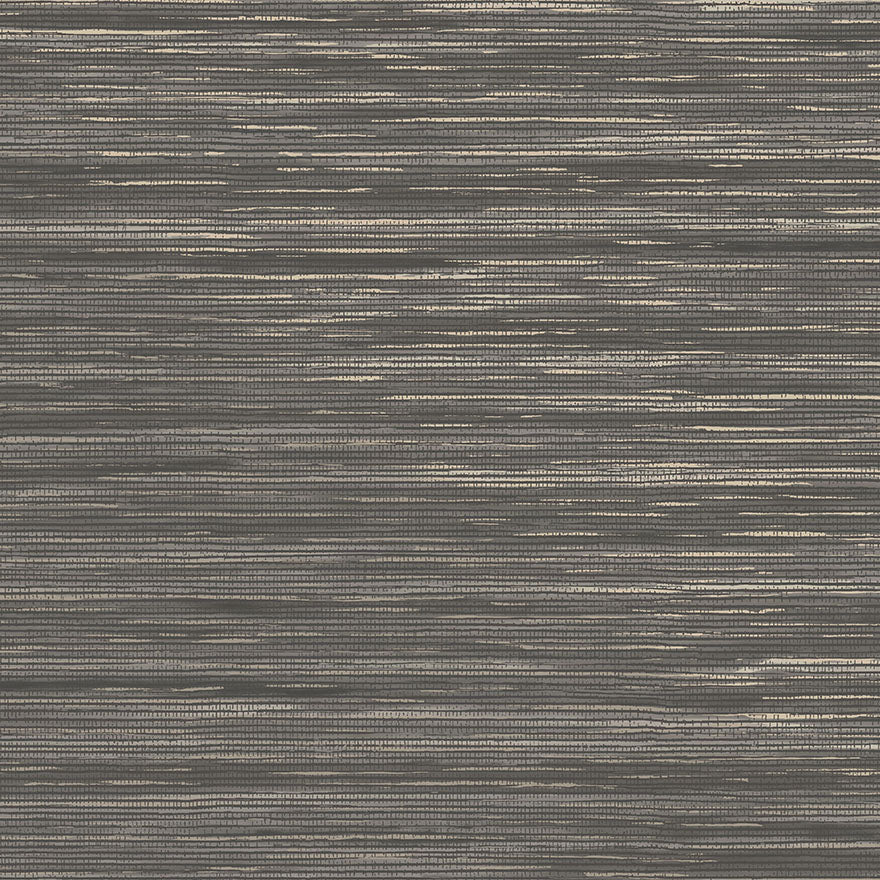 Vardo - Faux Grasscloth Wallpaper - Charcoal - Last 11 Rolls Due July