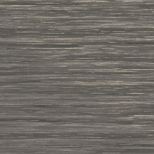 Vardo - Faux Grasscloth Wallpaper - Charcoal - Last 11 Rolls Due July