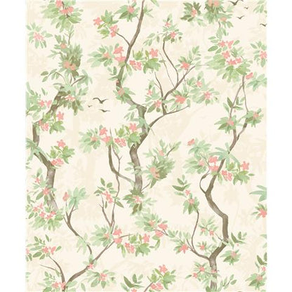 Folia - Blossoming Tree Wallpaper - Cream/Pink- Last 7 Rolls
