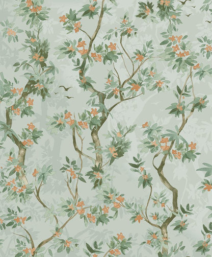 Folia - Blossoming Tree Wallpaper - Duck Egg - Last 16 Rolls