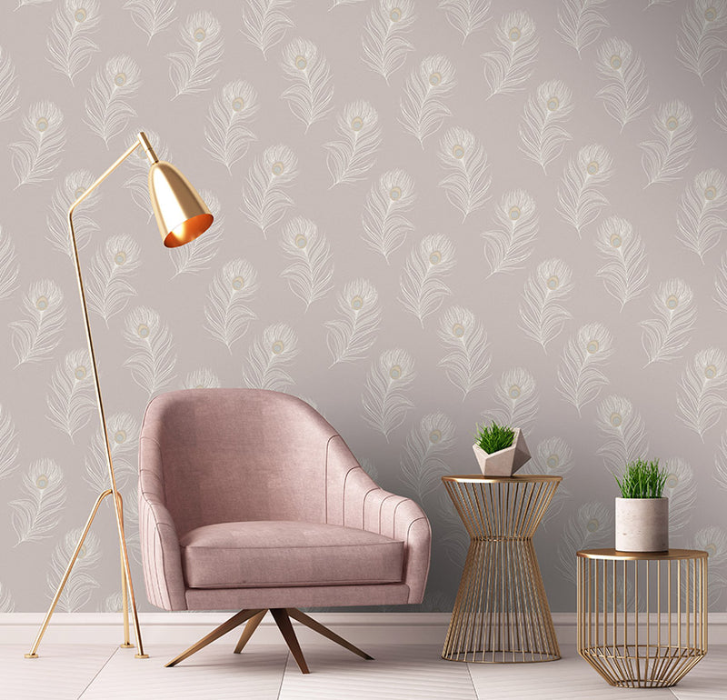 Pavone - Peacock Wallpaper - Heather