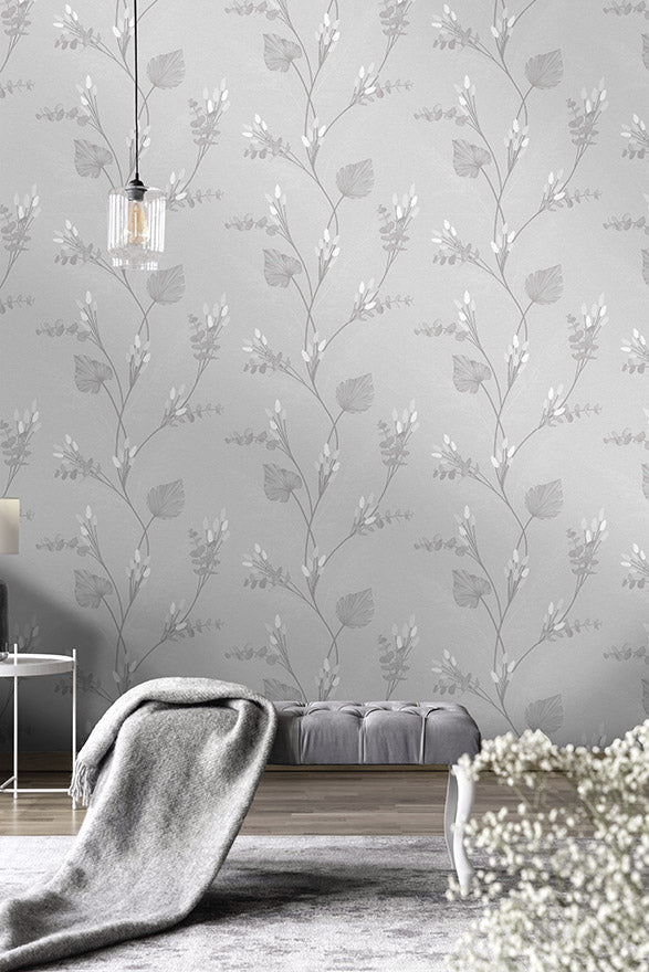 Amarante - Textured Wallapaper - Grey