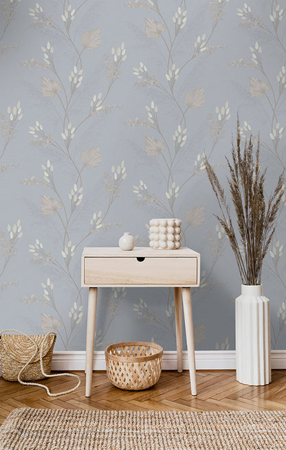 Amarante - Textured Wallapaper - Slate Blue