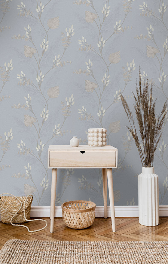 Amarante - Textured Wallapaper - Slate Blue