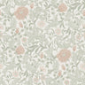 Bilbury Floral Wallpaper - Sage Coral