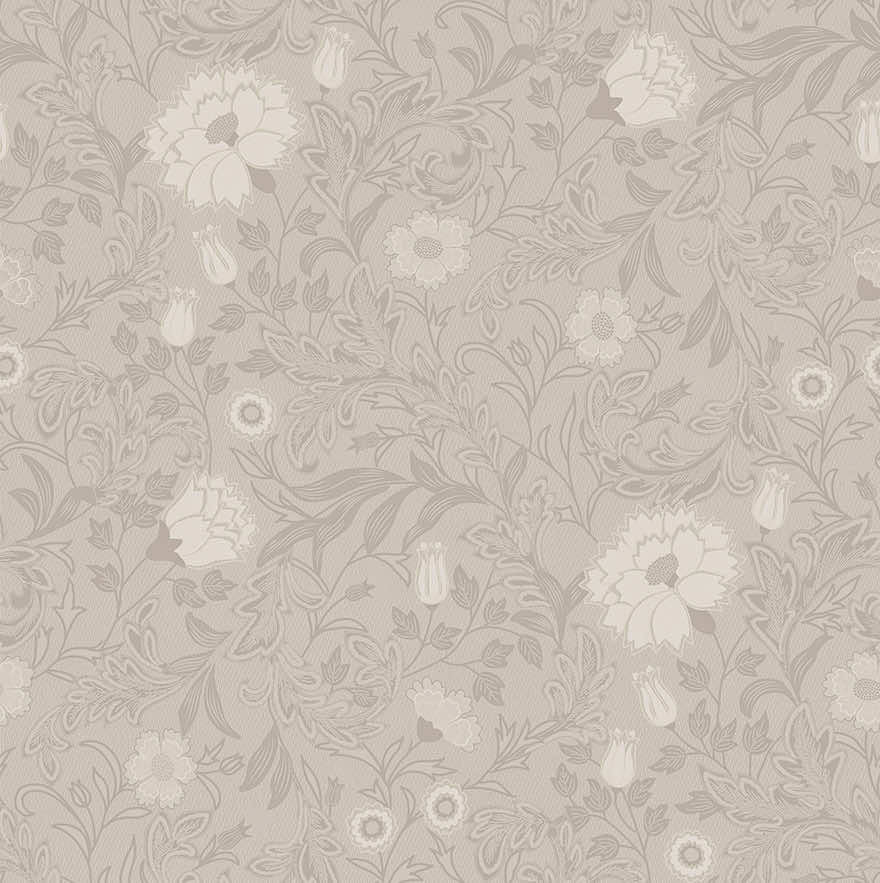 Bilbury Floral Wallpaper - Beige