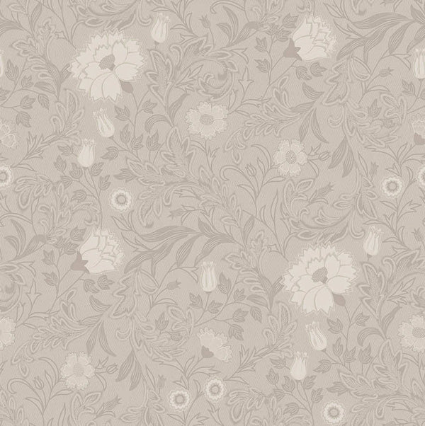 Sample - Bilbury Floral Wallpaper - Beige