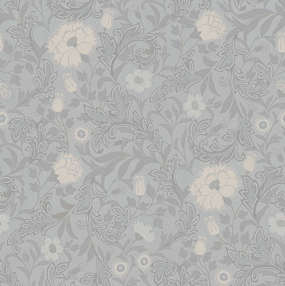 Bilbury Floral Wallpaper - Blue