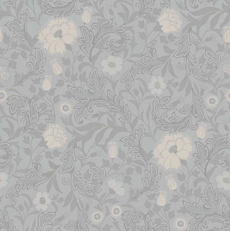 Bilbury Floral Wallpaper - Blue