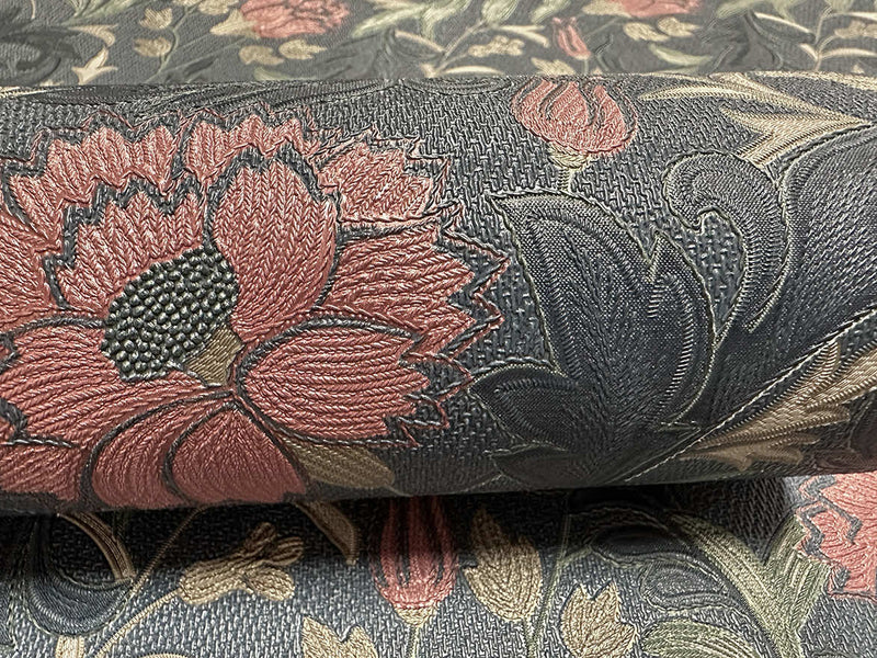 Bilbury Floral Wallpaper - Navy