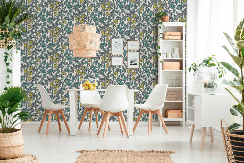 Floral Vine Wallpaper - Cream