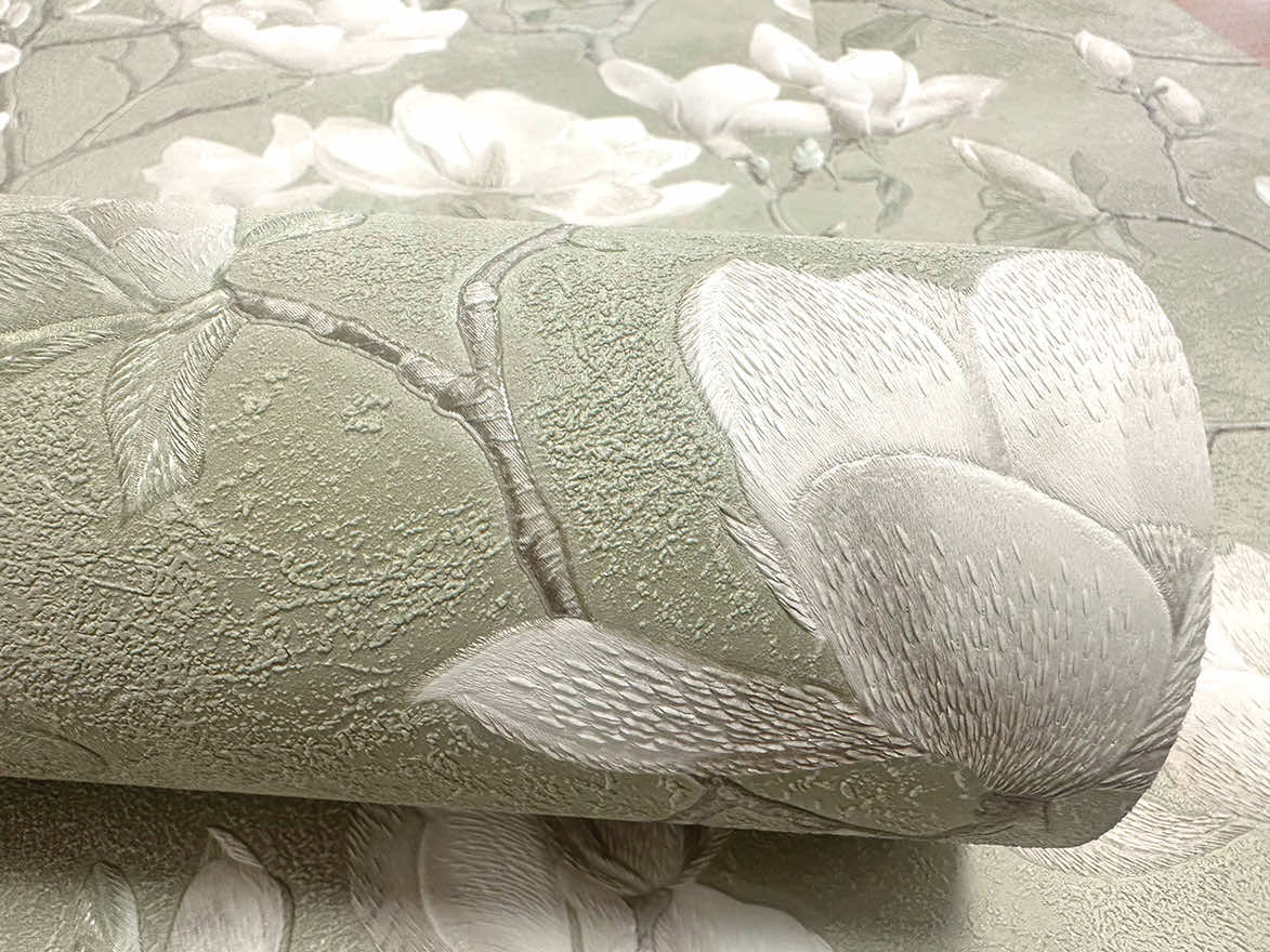 Petalina Textured Wallpaper - Sage