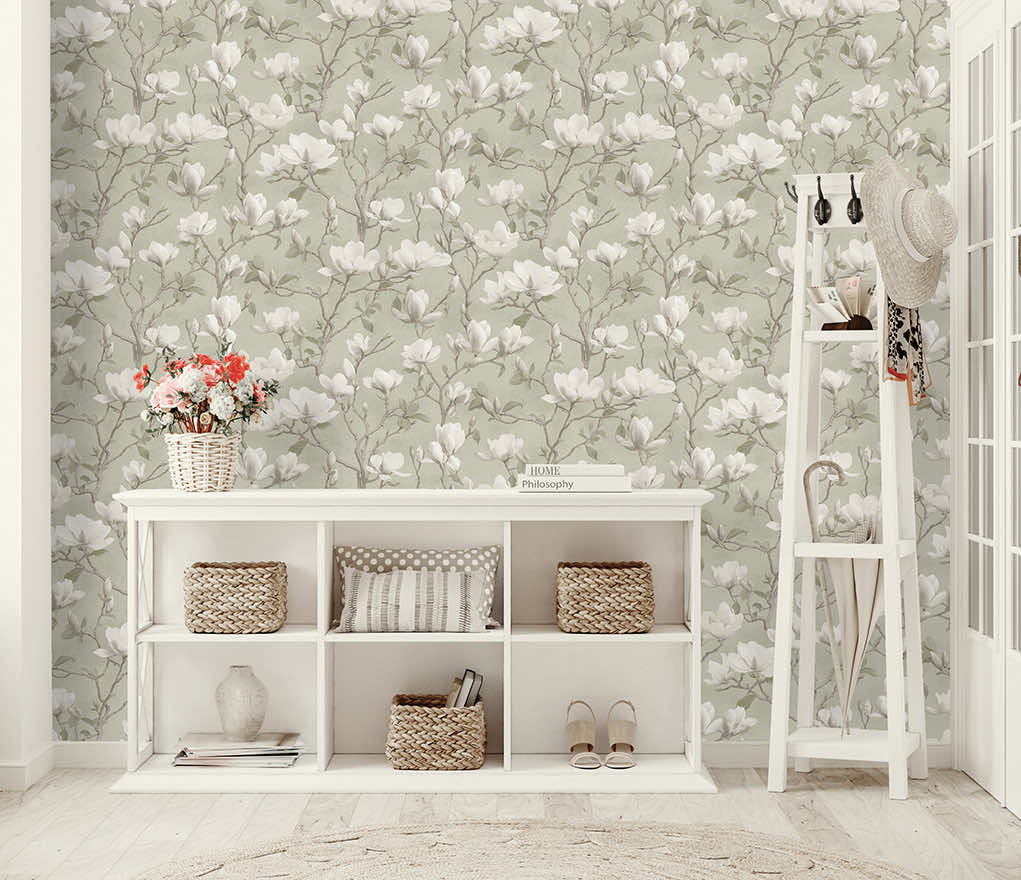 Petalina Textured Wallpaper - Sage