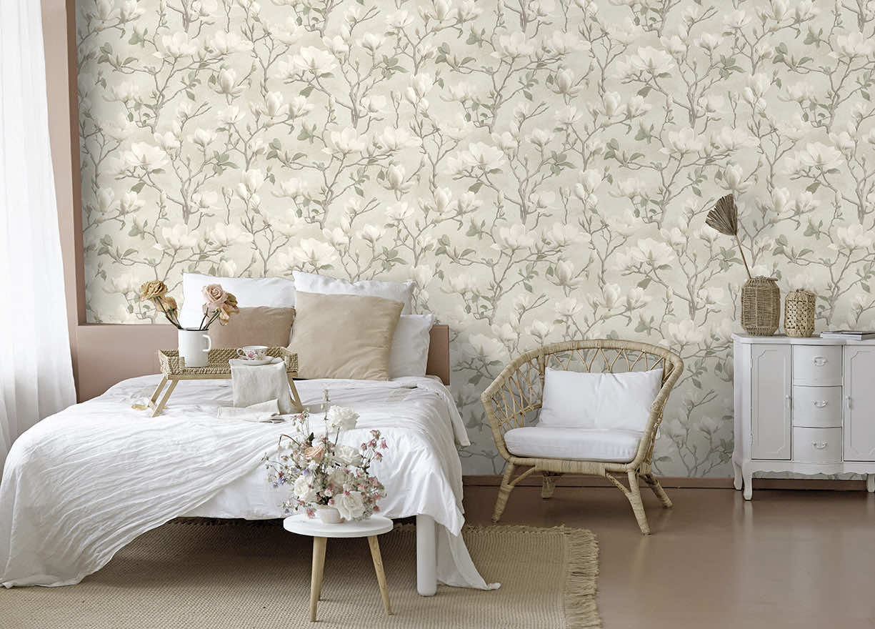 Petalina Textured Wallpaper - Cream