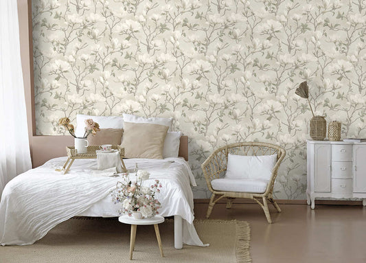 Petalina Textured Wallpaper - Cream