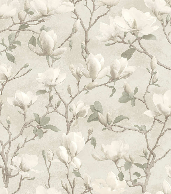 Sample - Petalina Textured Wallpaper - Cream