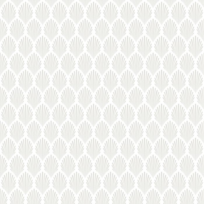 Sample - Elsa Historical Wallpaper - White/Silver