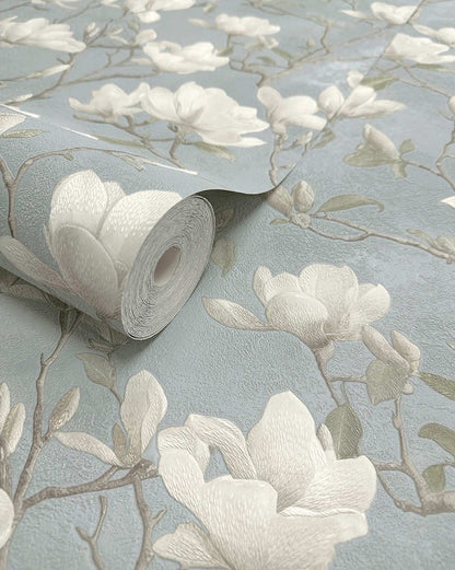 Petalina Textured Wallpaper -  Blue