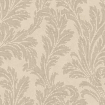 Acanthus Textured Wallpaper - Beige