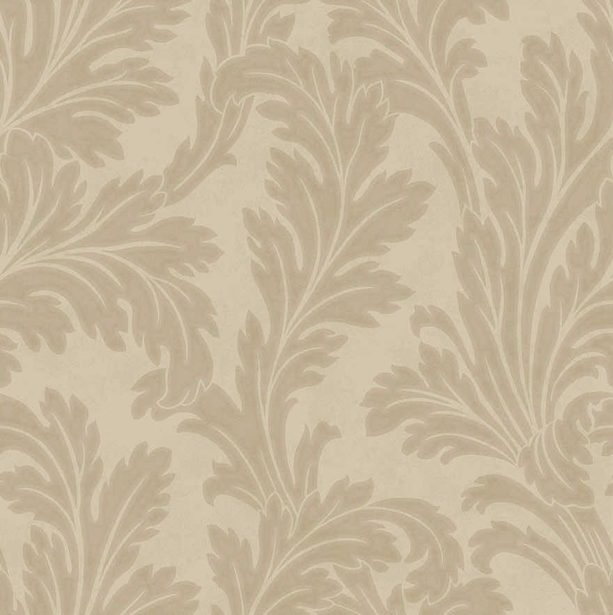 Acanthus Textured Wallpaper - Taupe
