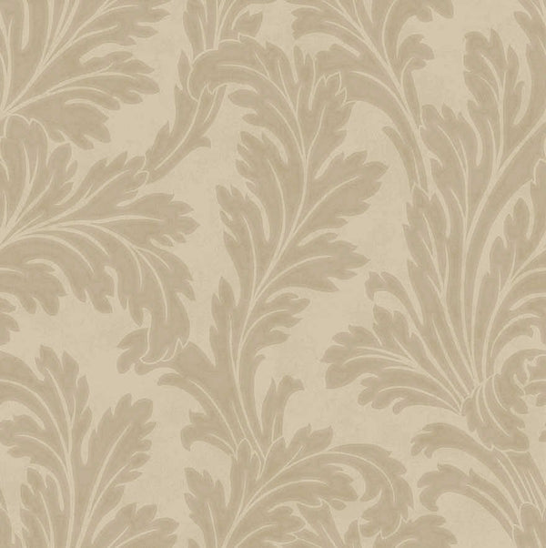 Sample - Acanthus Textured Wallpaper - Taupe