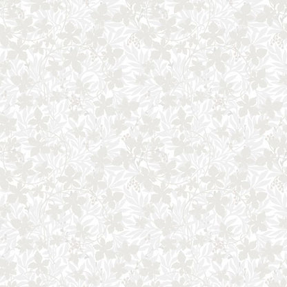Vinbarsblad Wallpaper - White/Silver - Discontinuing - 21 Left