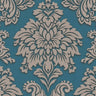 Two Toned Damask Wallpaper - Blue - Teal