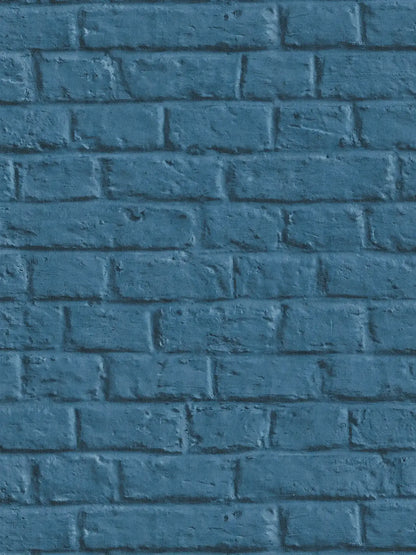 Amsterdam Vintage Brick Wallpaper by Anke & Daan - Blue