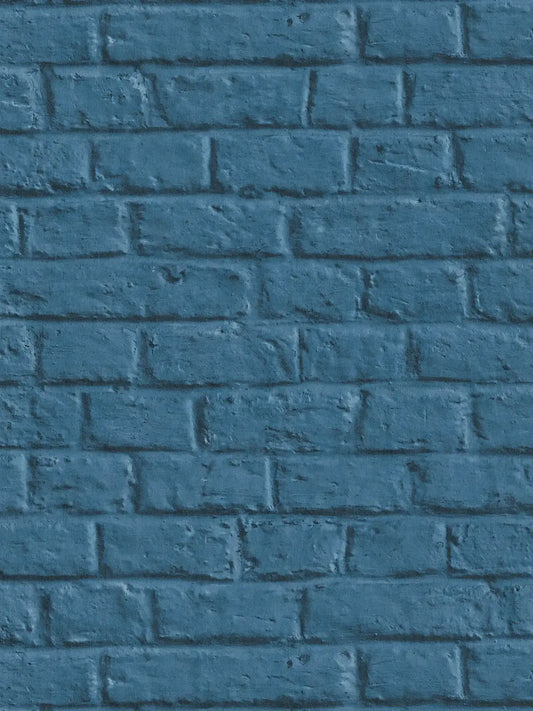 Amsterdam Vintage Brick Wallpaper by Anke & Daan - Blue
