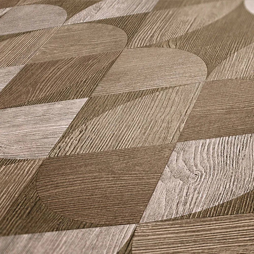 Nordic Geometric  Wallpaper - Brown - 24 Rolls Due July 2026