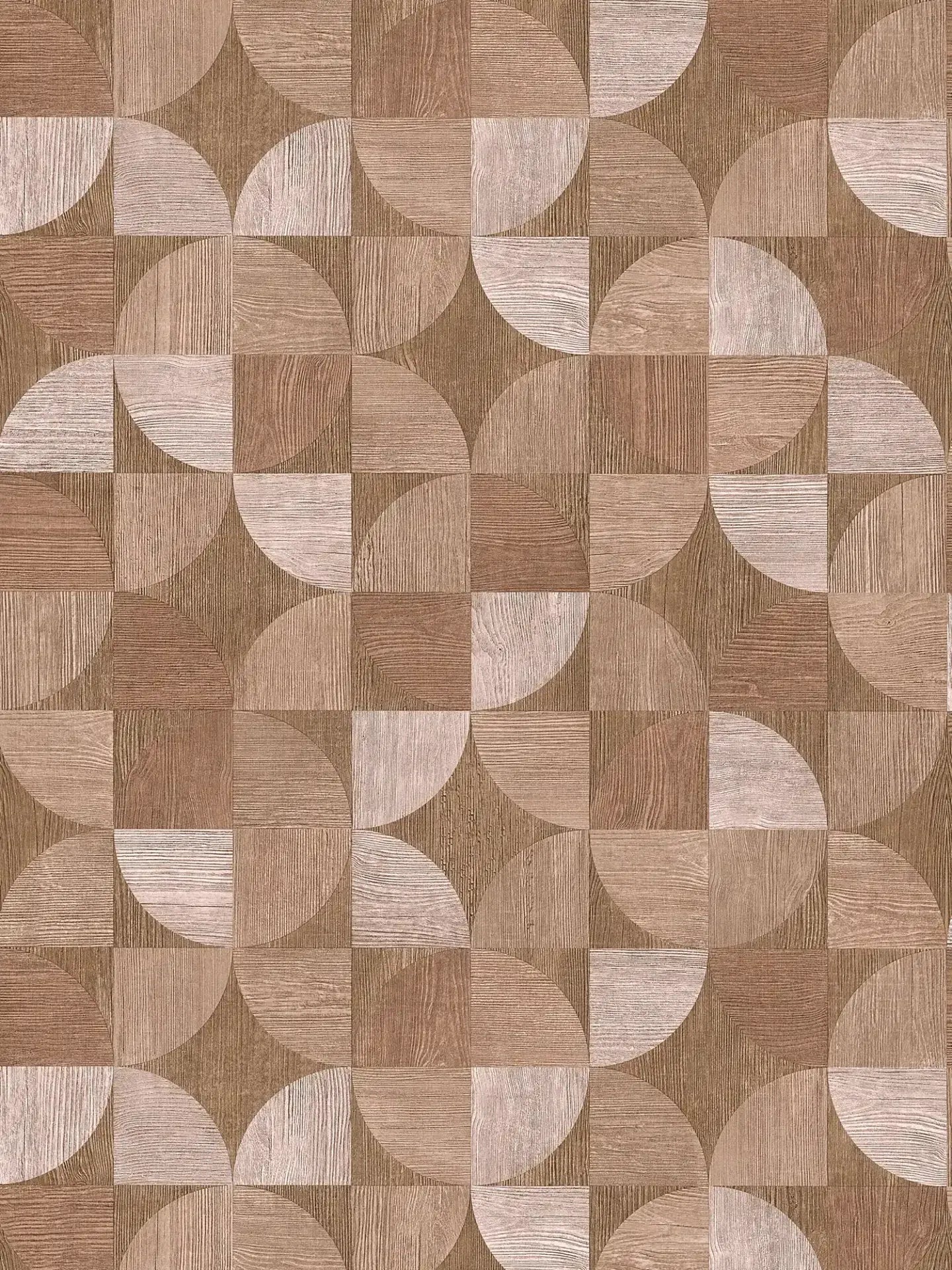 Nordic Geometric  Wallpaper - Brown - 24 Rolls Due July 2026