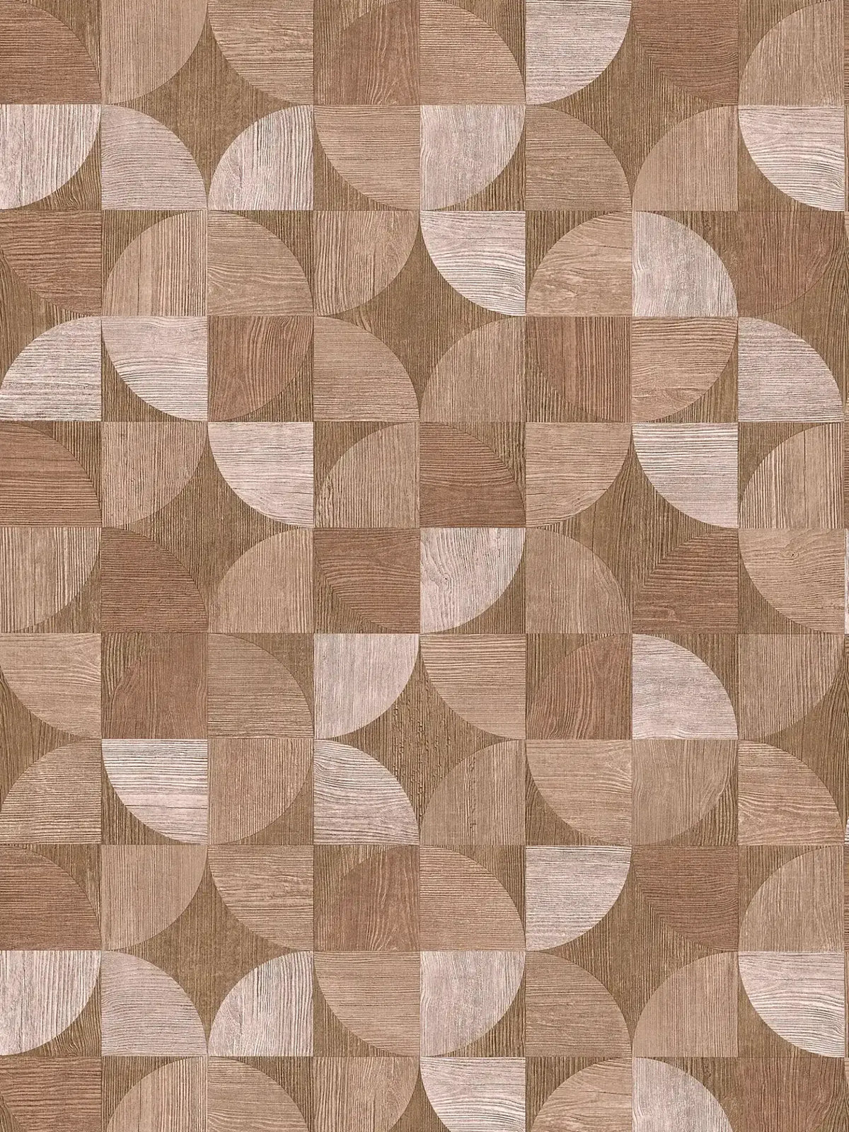 Nordic Copenhagen Geometric Wallpaper - Light Brown - Last 17 Rolls