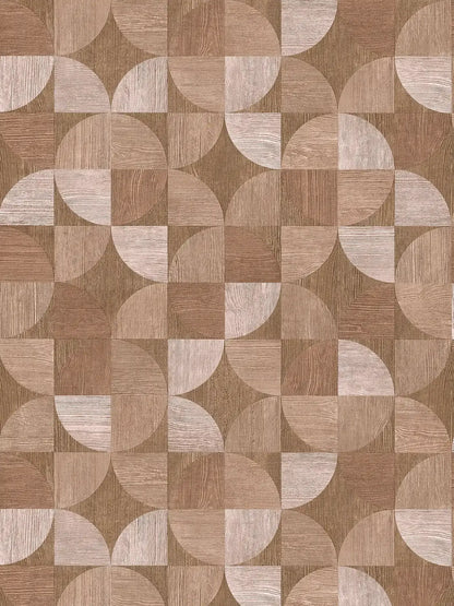Nordic Geometric  Wallpaper - Brown - 24 Rolls Due July 2026