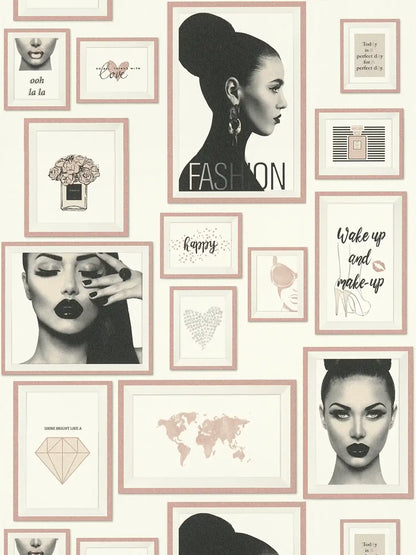 Parisian Portrait - Modern Wallpaper - Beige