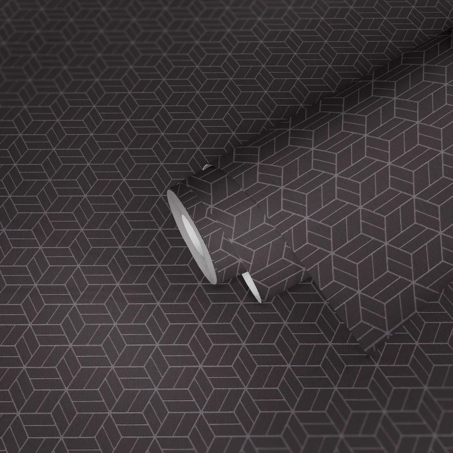 Abstract Allure - Geometric Metallic Wallpaper - Brown