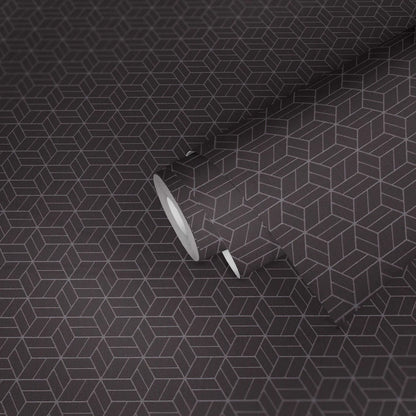 Abstract Allure - Geometric Metallic Wallpaper - Brown