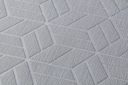 Abstract Allure - Geometric Metallic Wallpaper - Grey